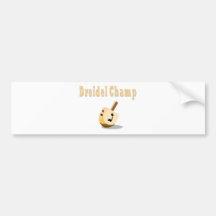 HAPPY HANUKKAH DREIDEL CHAMP GIFTS BUMPER STICKERS