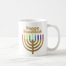 Happy Hanukkah Menorah Mug