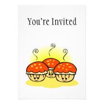 Happy Happy Sad Muffins Custom Invitation