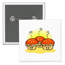Happy Happy Sad Muffins Pinback Button