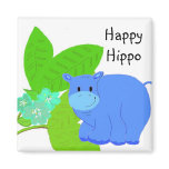 Happy Hippo Fridge Magnets