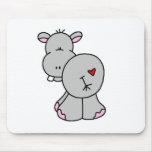 Happy Hippo Tshirts and Gifts Mouse Pads