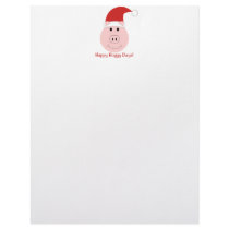 Happy Hoggy Days Christmas letterhead stationary
