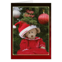 Happy Holiday Bear Greeting Card