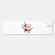 Happy Holiday Dance Lady at New Year's Day Bumper Sticker