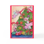 Happy Holiday Flying Pigs DecorateTree Cards
