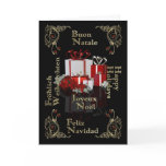 Happy Holiday Multi language business Christmas ca Greeting Cards