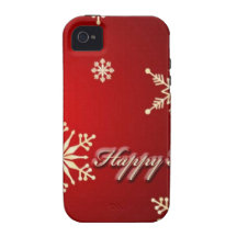 HAPPY HOLIDAY SNOWFLAKE CHRISTMAS CASE FOR THE iPhone 4