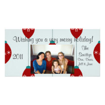 Happy Holiday string light card Photo Cards