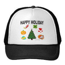 HAPPY HOLIDAY T-SHIRTS AND GIFTS TRUCKER HAT