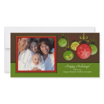 Happy Holiday Unique Christmas Oraments Photo Card