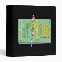 Happy Holiday Vinyl Binder