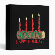Happy Holidays 3 Ring Binder