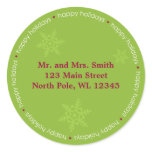 Happy Holidays Address Label Sticker