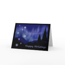 Happy Holidays - Aurora Borealis Greeting Card