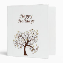 Happy Holidays Autumn Tree Binder