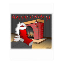 Happy Holidays Baby Polar Bear Postcard