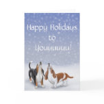 Happy Holidays Basset Hounds Card