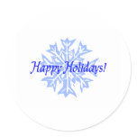 Happy Holidays (Blue Snowflake) stickers