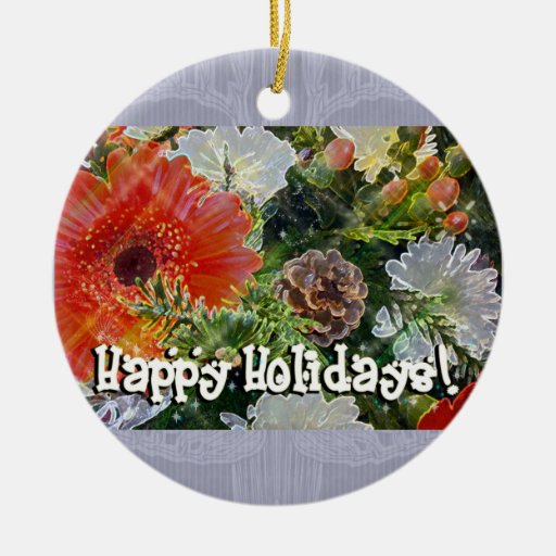 Happy Holidays Bouquet Ornament