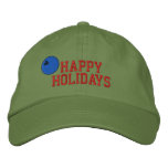 Happy Holidays Bowling Embroidered Hat embroidered hats