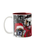 Happy Holidays Boxer Dogs mug