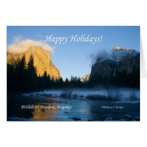 Happy Holidays, Bridalveil Meadow Yosemite CA cards