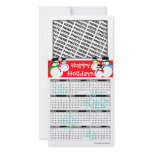 Happy Holidays Calendar 2011 Photo Card Snowman