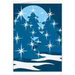 Happy Holidays Cards Classic Blue Tree Card