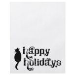 Happy Holidays Cat Silhouette Flyer Design