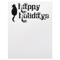 Happy Holidays Cat Silhouette