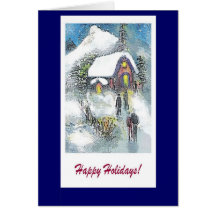 Happy Holidays Christmas church note card