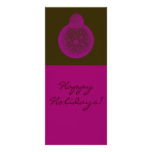 Happy Holidays Christmas Ornament Rack Card