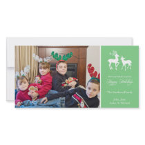 Happy Holidays Christmas Reindeer (Mint Green)