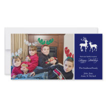 Happy Holidays Christmas Reindeer (Navy Blue)