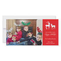 Happy Holidays Christmas Reindeer (Red)