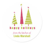 Happy Holidays Christmas Trees Sticker