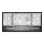 Happy Holidays Elegant Modern Charcoal Photo Cards