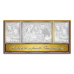 Happy Holidays Elegant Modern Gold Customized Photo Card