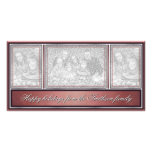 Happy Holidays Elegant Modern Red Photo Card Template