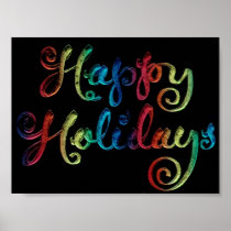 Happy Holidays "Embroidered" Poster