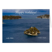 Happy Holidays, Emerald Bay Lake Tahoe California cards
