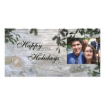 Happy Holidays Family Photo Card - Mistletoe Holly