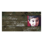 Happy Holidays Family Photo Card - Mistletoe Holly