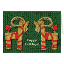Happy Holidays from the Jul Bok Goat Greeting Cards