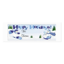 Happy Holidays Gift Tag Card Business Card