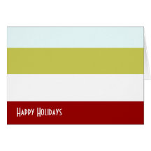 Happy Holidays - horizontal bands Card
