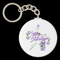 Happy Holidays keychains