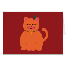 Happy Holidays Kitty Card