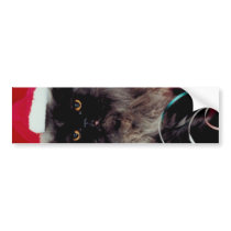 Happy Holidays Kitty Cat Bumper Sticker
